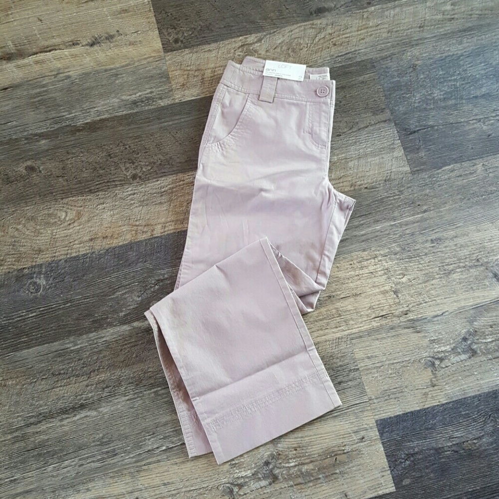 Ann Taylor Loft sits slightly below waist cropped stretch pants women size 2 New